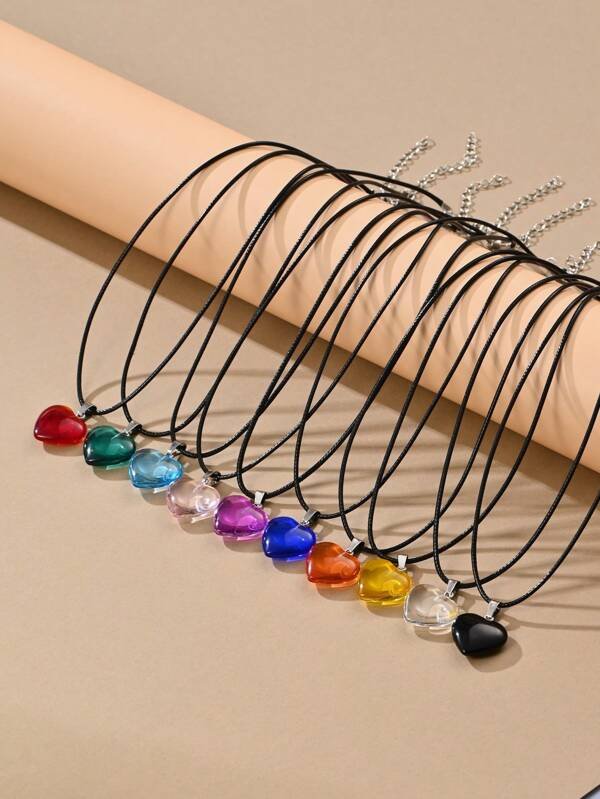 collier cœur cristal